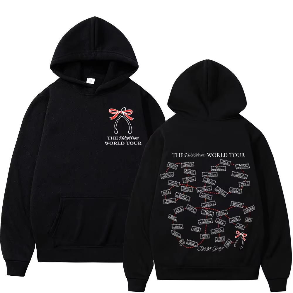Conan Gray Wishbone World Tour 2026 Potisk Mikina Pánská Dámská Móda Pulovr Volná Ležérní Hip-hop Zimní Fleece Hipster Mikina