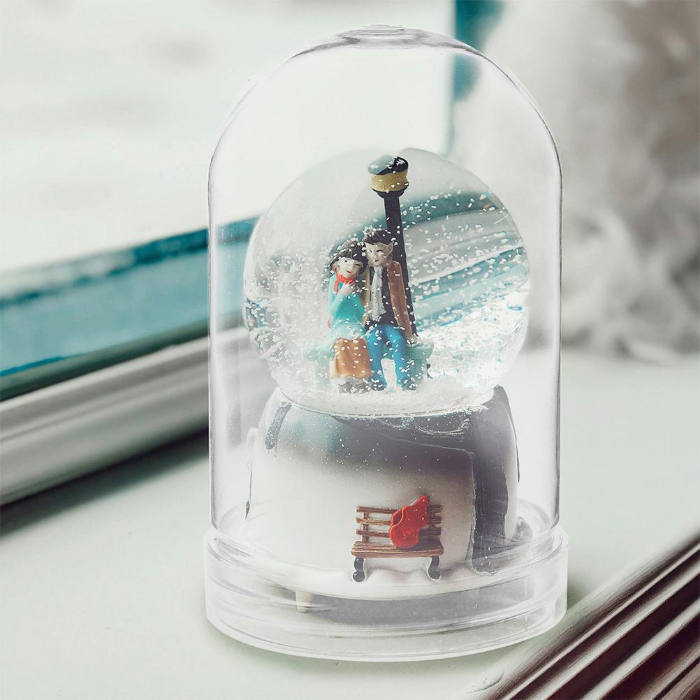 6Pcs Transparent Snow Globe Accessories Clear Plastic Globes for DIY Crafts Festive Party Decorations and Gifts
