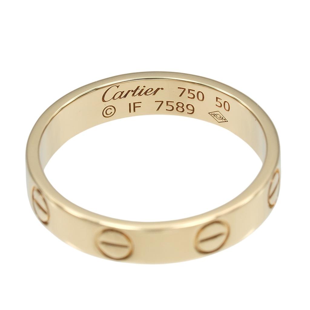 CARTIER Love Small Model Ring K18 yellow gold #5.4(US Size) 2.78g Women Used