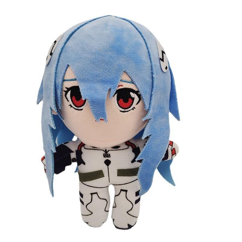 Novo Fofo Neon Genesis Evangelion Pelúcia Asuka Langley Soryu e Rei Ayanami Boneca Macia de Pelúcia Personagens de Anime EVA Pelúcias para Fãs Presente de Aniversário para Crianças