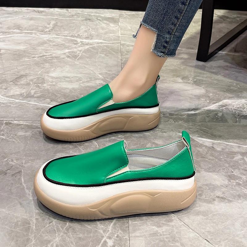 New Thick Sole Sneakers Women's Sports Casual Running Woman Spring Autumn Designer Flats Light Shoes Round Head Loafer