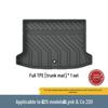 Compatible TPE Floor Mats & Trunk Mats for 25 Lynk & Co Z20 Models - Vehicle-Specific Seat Back Mats Included