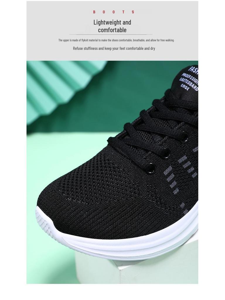 Quanzhou Women's Mesh Breathable Sneakers - Soft Sole Casual Travel & Running Shoes for Military Training Students