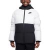 Nike Geacă cu puf Adolescenți Alb/Negru HV7187-025