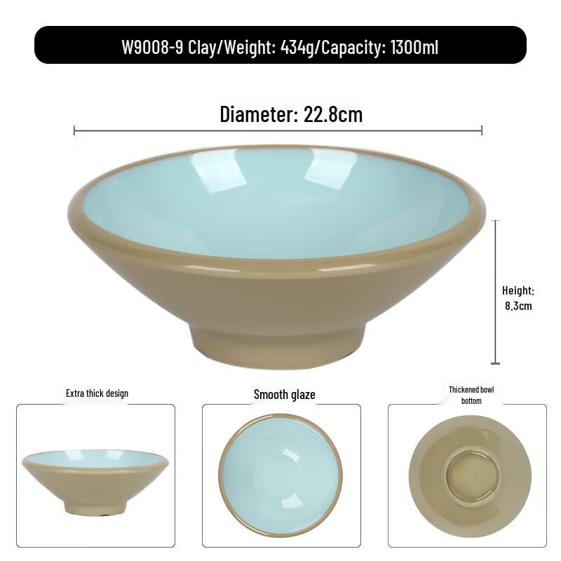 Extra Thick Melamine Conical Noodle Bowl