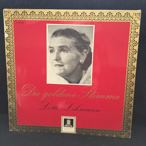 

LP Record LOTTE LEHMANN Die Goldene Stimme O83396 ODEON Germany Classical Used