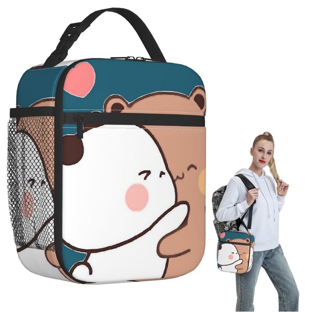 Bubu Dudu Cartoon Panda Bears Insulated Lunch Bag for Women Children Leakproof Food Boxes Thermal Lunch Box Tote