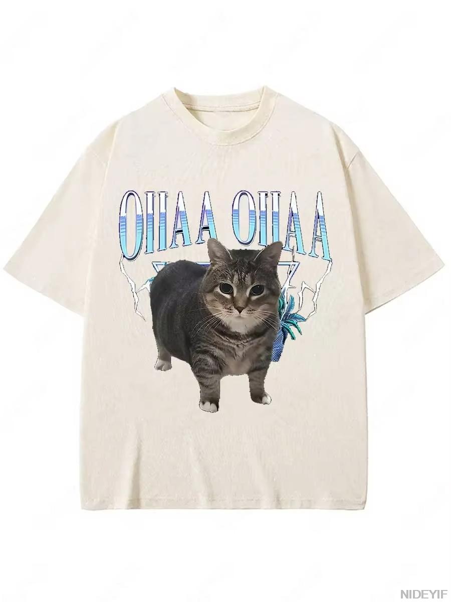 

Interesting Oiia Oiia Spun Cat Terrier Oiiai Oiiai Cat Tshirt Cute Awakening Graphic Clothing Little Cat Lover Fashion Tshirt 4XL