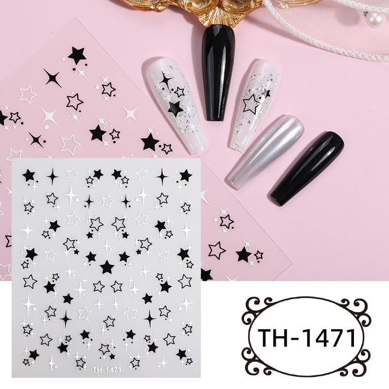 DIY Shiny Star Nail Art Sticker Adhesive Nail Art Star Nail Decal