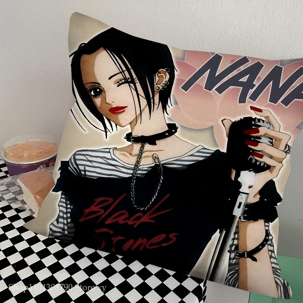 1pc Cartoon Anime Oosaki Nana Pillow Case Square Pillow Bedroom Sofa Leisure Comfort Cushion Car Living Room Home Decoration