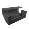 Card Storage Box Multipurpose PU Leather Large Capacity Magnetic Closure Card Deck Case for 400 Cards and Above Black