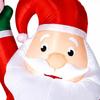 Inflatable Santa Christmas Decoration with Internal LED Lighting, Polyester Fabric, and Blower for Indoor and Outdoor Holiday Displays
