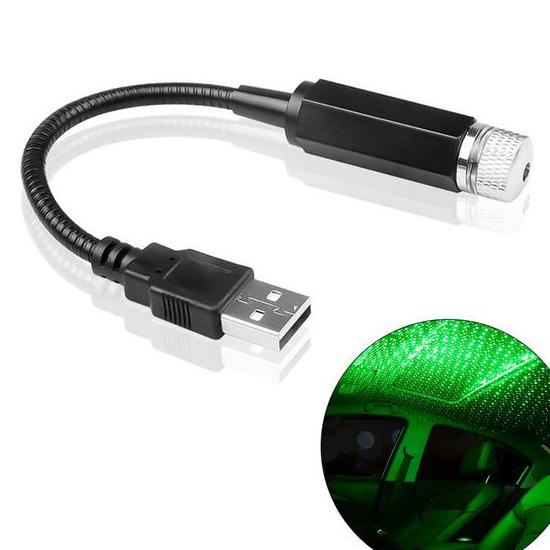 

Мини светодиодный автомобильный ночник на крышу со звездой, проектор, атмосфера Galaxy, лампа USB, декоративная, регулируемая для авто, декор потолка комнаты, крыши жёлтый/красный