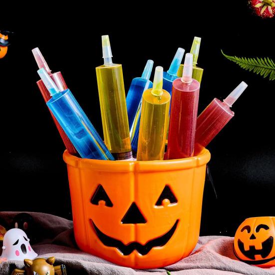 Halloween Candy Bucket Pumpkin Skull Bucket Trick or Treat Bucket with Handle for Kids Halloween Party Decoration