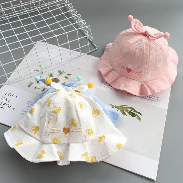 Baby Sun Hat Spring Autumn Thin Newborn Bucket Cap UV Protection Summer Beach Hat for Boys Girls Infant Toddler
