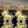 New 1PC 2026 Zodiac Horse Imitation Gold Foil Keychain New Year Lucky Wealth Phone Chain Souvenirs Mobile Phone Key Lanyard Gift