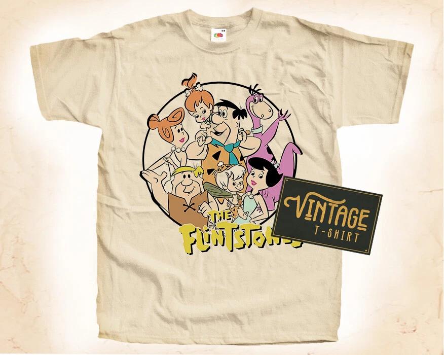 

The Flinstones T SHIRT Tee Movie Poster Vintage Natural sizes S to 5XL L