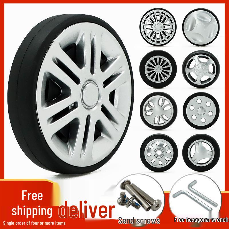 Universal Wheel Replacement for Luggage Suitcase: Leather Caster Rubber Roller Rim Repair Accessories