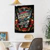 Tattoo Style Wall Decor Tapestry Art For Pet Memorial Birthdaywedding Party Backdrop Family Gift