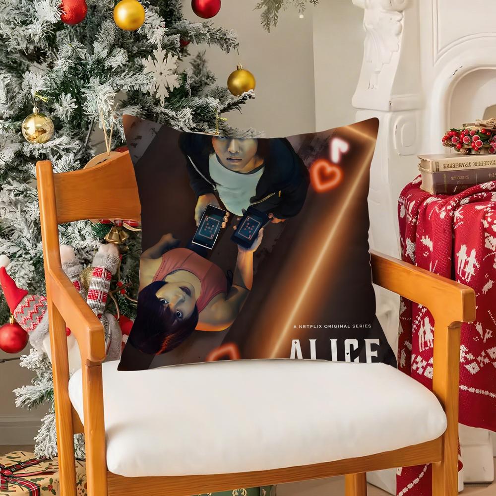 Tv Shows Alice In Borderland-B Pillow Case Silky Short Plush With Invisible Zipper Dustproof Sofa Cushion Cover For Home Decor