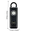 Low Battery Notice Portable Alarm Keychain LED Strobe Light Personal Security Alarm  Women