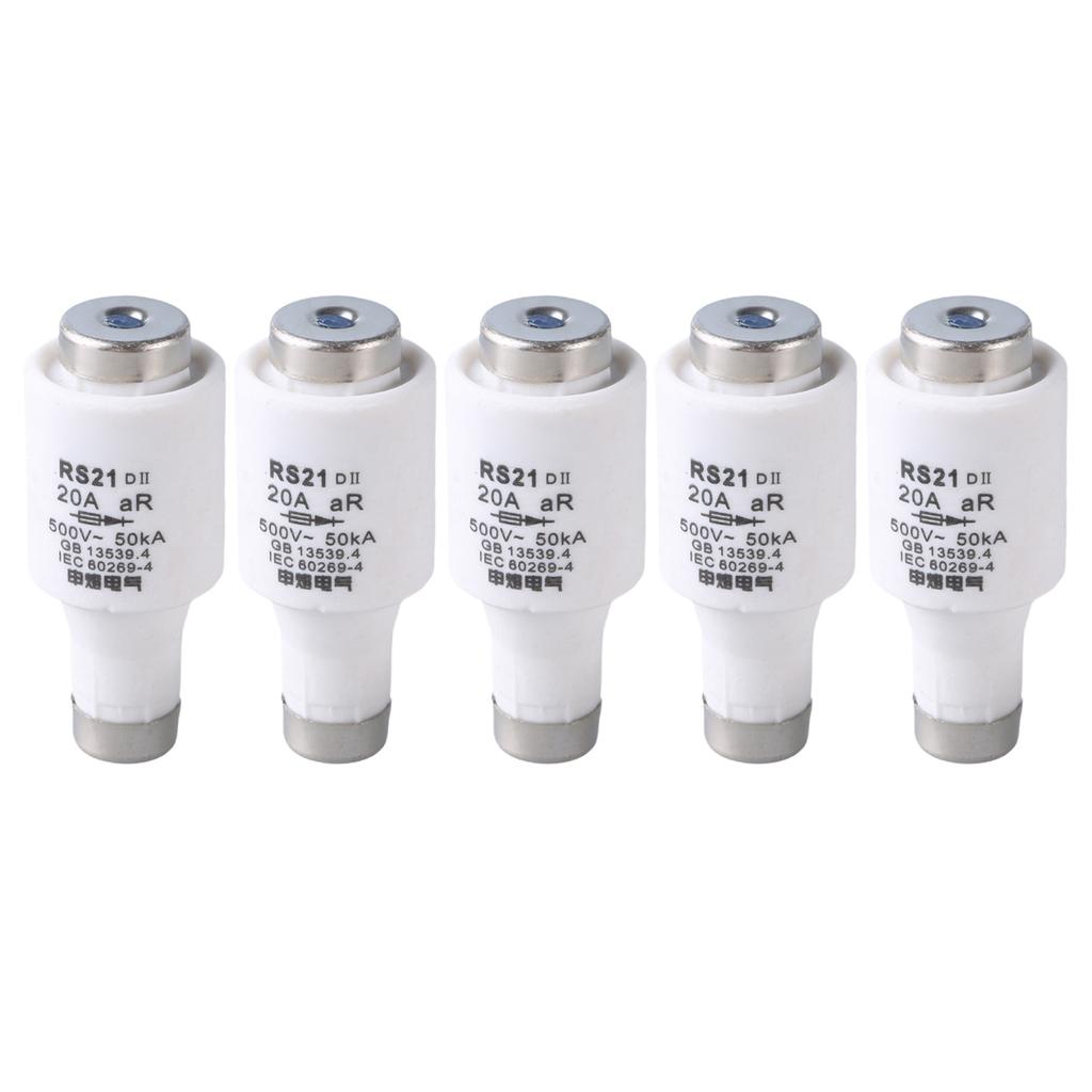 Industrial Ceramic Fuses 500VAC Ceramic Fuse Inserts Spiral Ceramic Fuses Set Simple Installation for Cable Protections