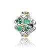 Spring 925 Silver Green Series Charm Bead For Woman Four Leaf Clover Turtle Avocado Fit Original Bracelet Making Pendant Jewelry