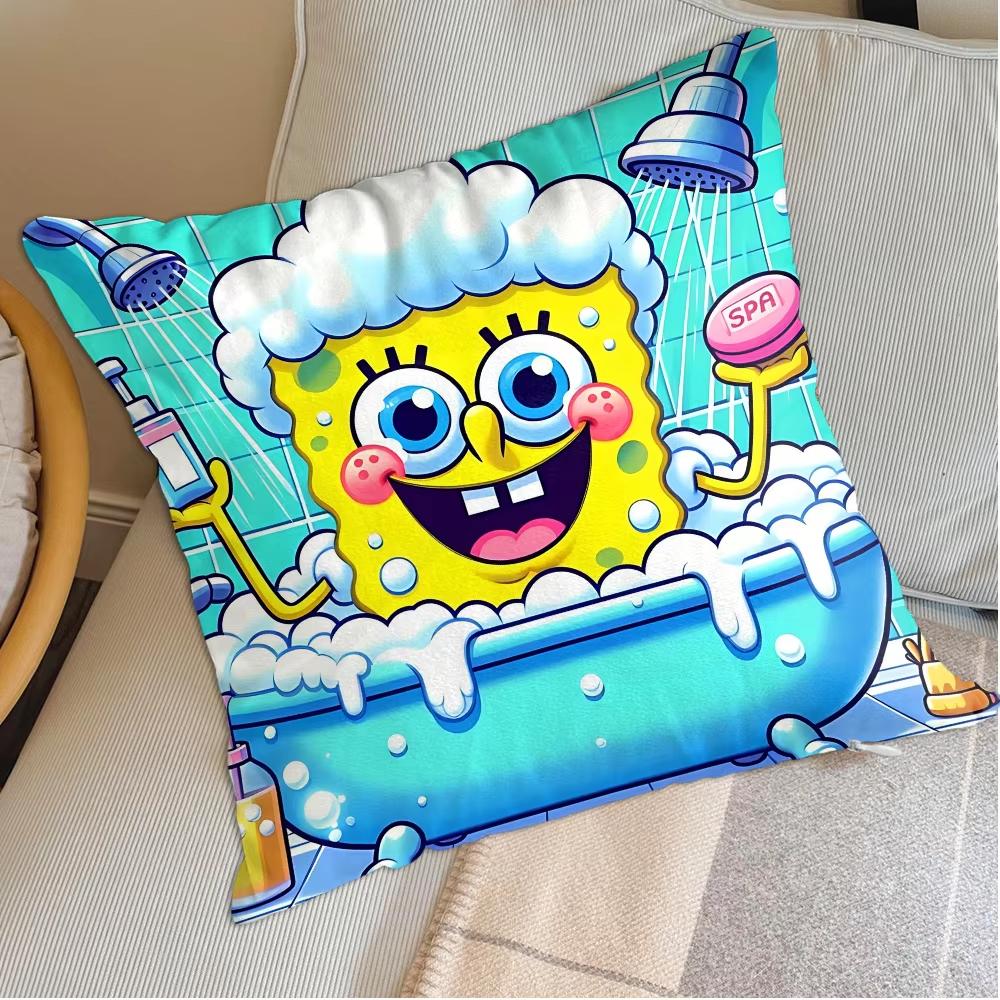 Decorative Pillowcases Kawaii SSpongebobs Christmas Pillow Covers Sleeping Pillows Cover Home and Decoration Living Room