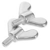 2Pcs Stainless Steel Thumb Screws Butterfly Bolts Wing Nuts for Flagpole Screw Joint Flag Mounting Hardware Fixing Accessories