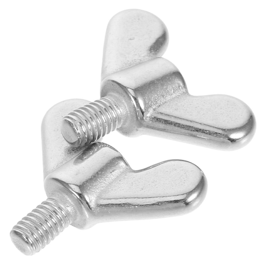 2Pcs Stainless Steel Thumb Screws Butterfly Bolts Wing Nuts for Flagpole Screw Joint Flag Mounting Hardware Fixing Accessories