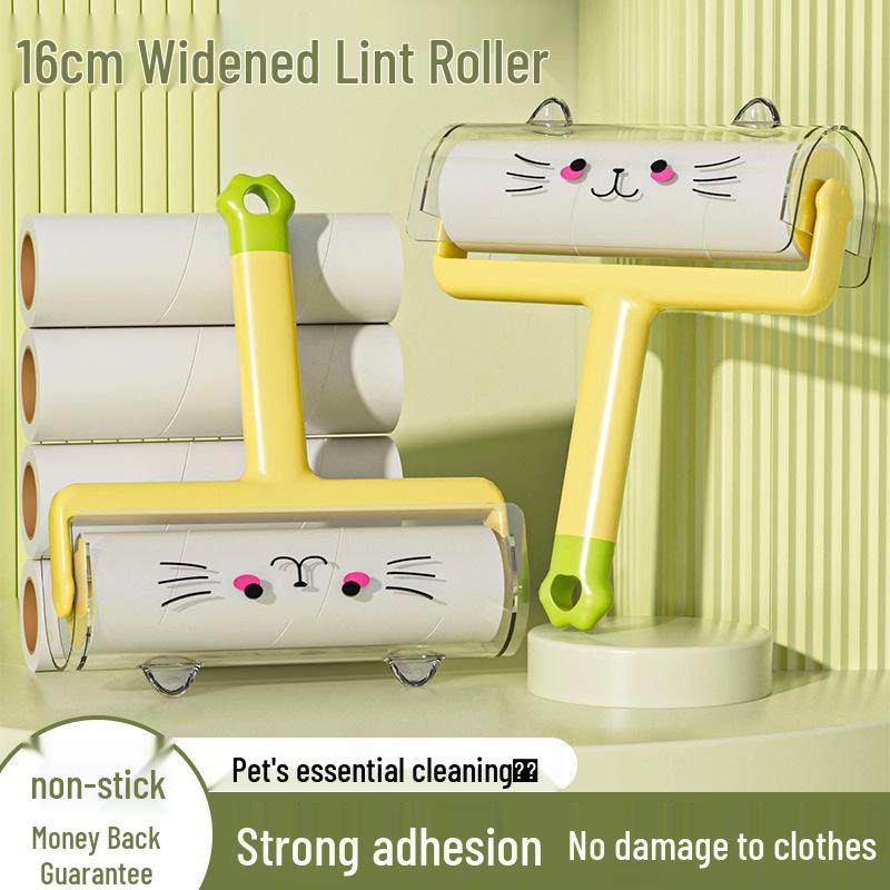 Cartoon Lint Roller: Tearable Pet Hair & Dust Remover for Clothes 16cm Roll Paper [1 Piece]