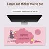 Extra Large Doodle Text Mouse Pad with Lock Edge - Thick, Durable Keyboard Desk Mat