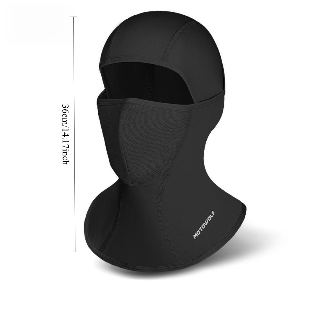 Summer Ice Silk Motorcycle Riding Head Cover Dustproof Full-Face Sun Protection Mask with Long Neck Coverage for Outdoor Use