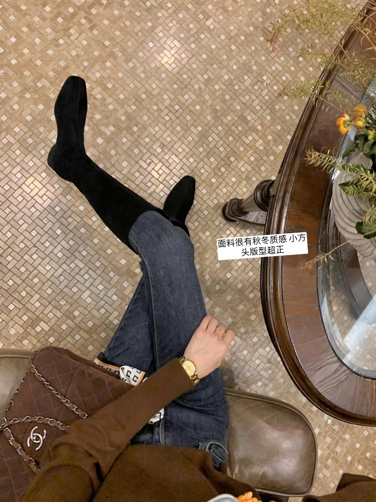 

Версия из овчины ~ Французские кожаные сапоги с квадратным носком, тонкие сапоги, женские рыцарские сапоги на толстом каблуке, высокие сапоги, длинные сапоги 40