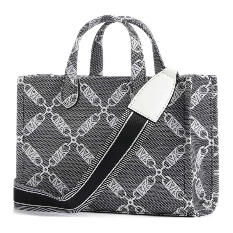 MICHAEL KORS Gigi Argyle Pattern Logo Fabric Tote Bag Tote Bag Shopping Bag Shoulder Crossbody Handbag Small Women's Black