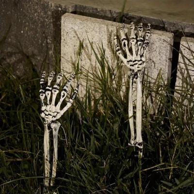 2PC Simulated Hand Bone Skeleton Garden Ghost Hand Bone Yard Ground Insert Halloween Multiple Options Available