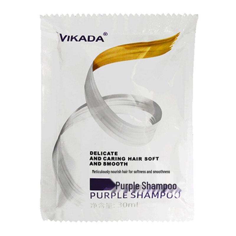 VIKADA Purple Shampoo: Neutralizes yellow tones in bleached white-gold or ash-purple hair.