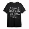 Men's Classic T-Shirt Swearing Humor Graphic Tee Black Cotton Short Oversize