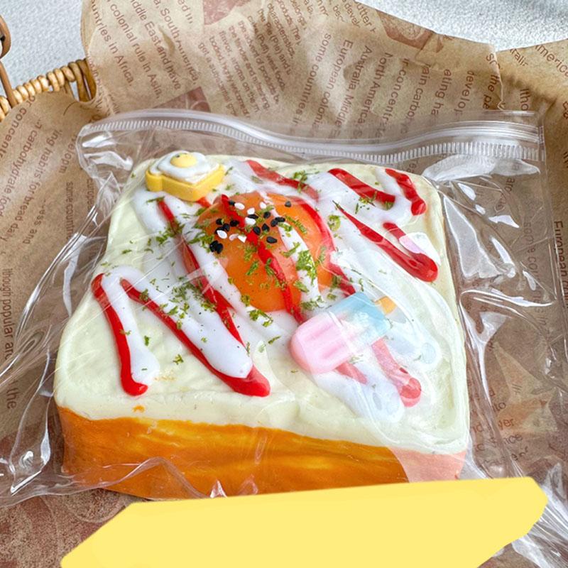 Simulated Food Bread Series Toast Pinching Toy Ball Handmade Stress Relief Silicone Food Grade Pinch Non Toxic Odorless Toys