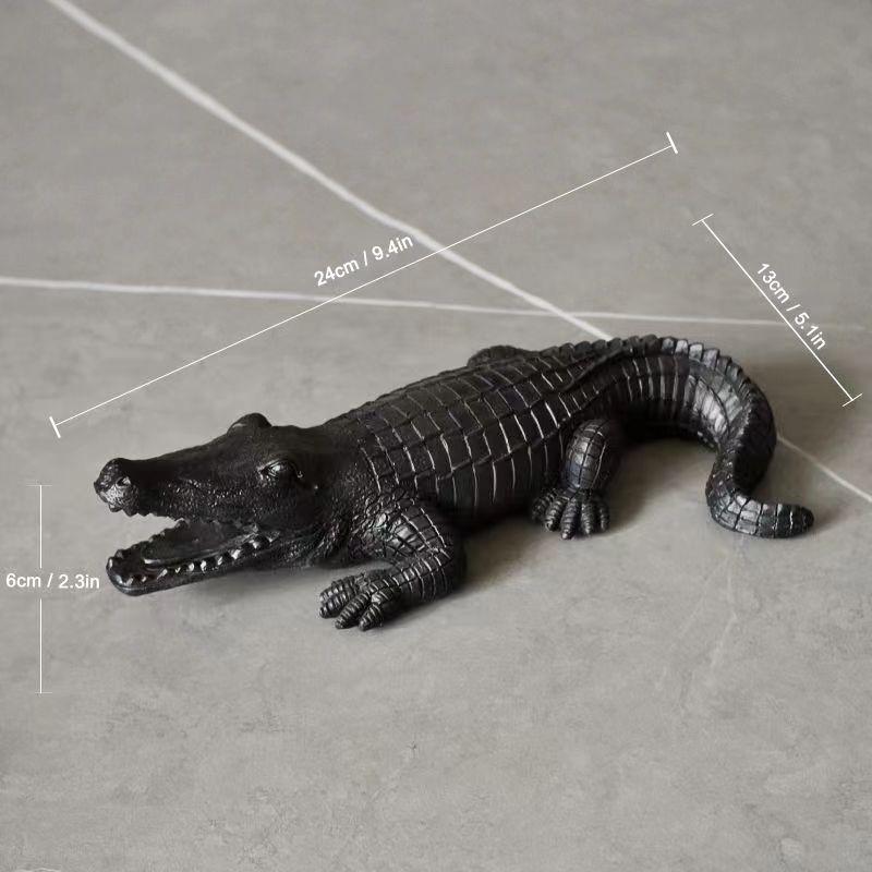 Decorazione per la Casa Statua Scultura Coccodrillo Fauna Selvatica Decorazione Statuetta Animale Astratta Stanza Scrivania Interni Casa Decorazione Regalo