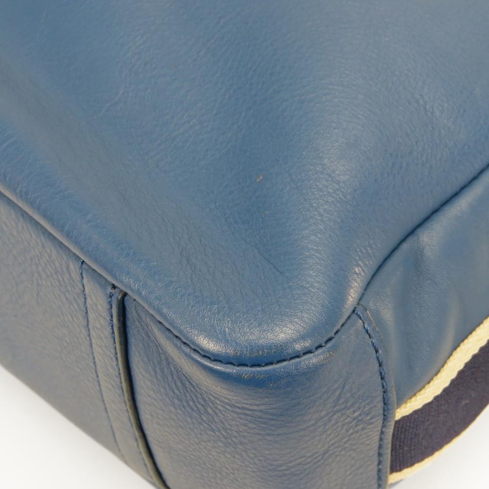 Used COACH Shoulder Bag F70555 leather blue casual