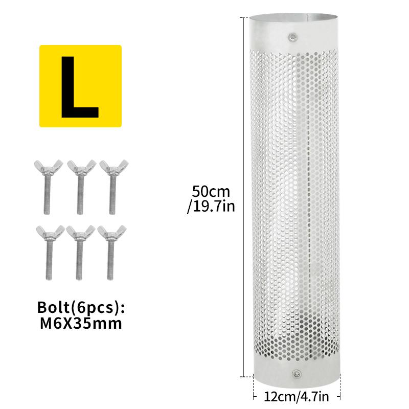 

Сетка-протектор L50см Теплозащитная сетка для труб из дровяной печи Сетка для дымохода Палатка-укрытие Противоожоговая нержавеющая труба Кемпинг Уличный кондиционер