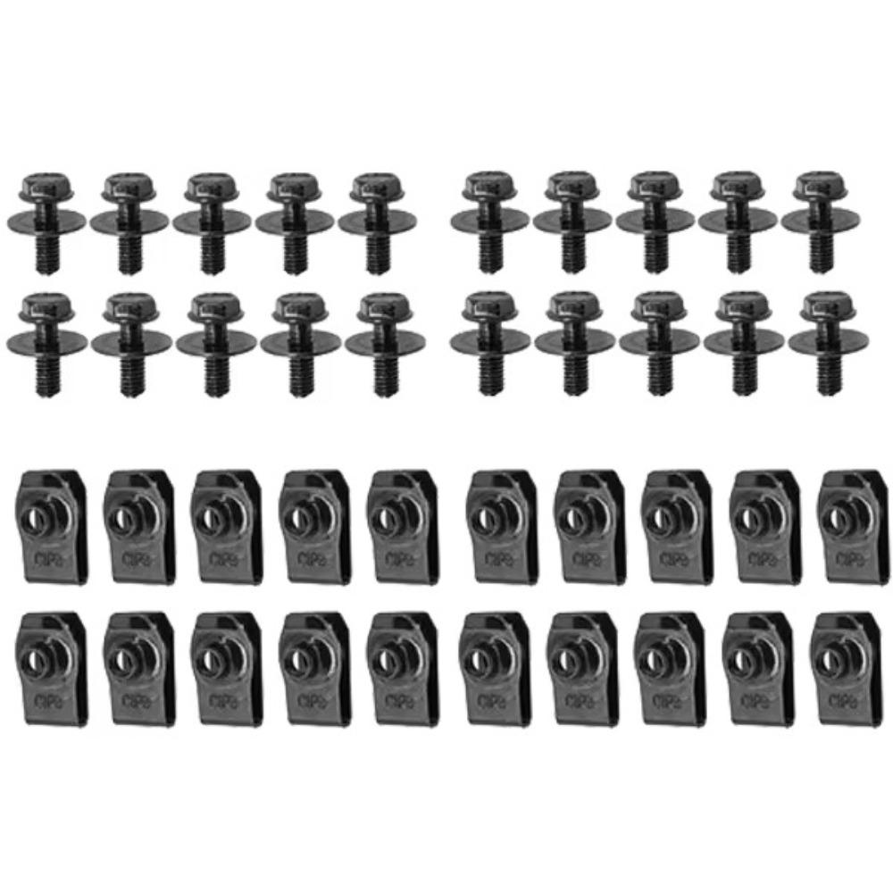 New Self-tapping Automotive U-Nut Clip M6 Metal Screw Fasteners Car Body Bolts Underhood Splash Guard
