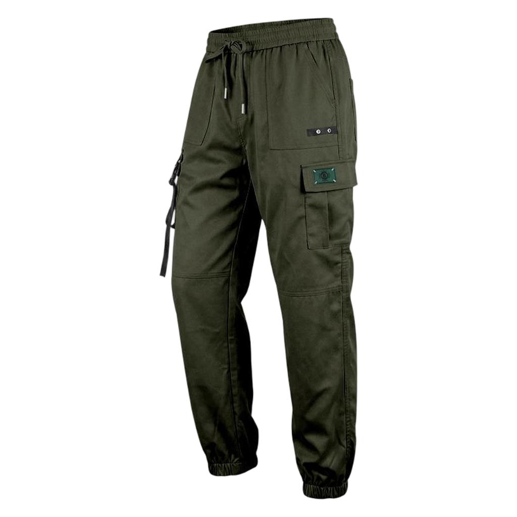 Men's Stretch Cargo Pants Tapered Leg, Multi-Pocket for Training, Casual, Commuting