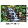 2D tropischer Wasserfall Hintergrund, Grüne Pflanze Stein Natur Foto Hintergrund