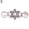 Vintage Alloy Flower Cardigan Clip Women Dress Sweater Collar Clothes Clamp