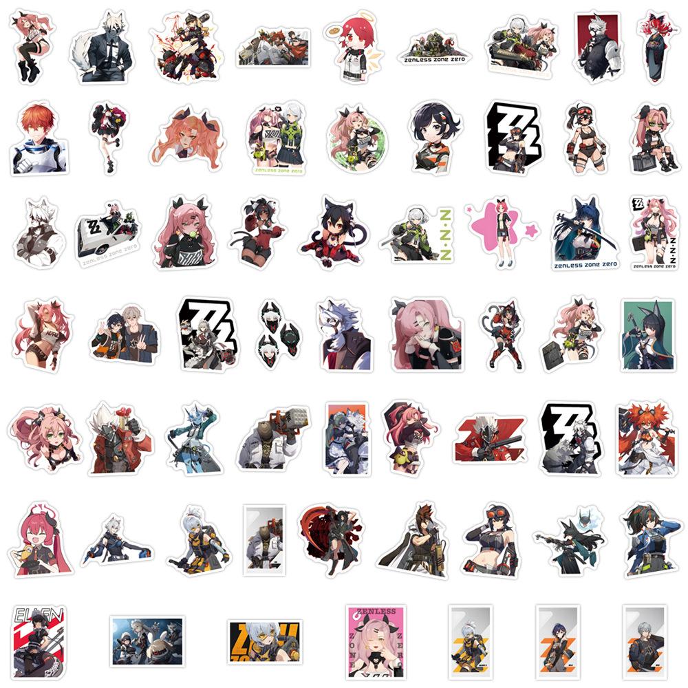 60 New Zenless Zone Zero Graffiti Stickers Luggage Mobile Game Stickers