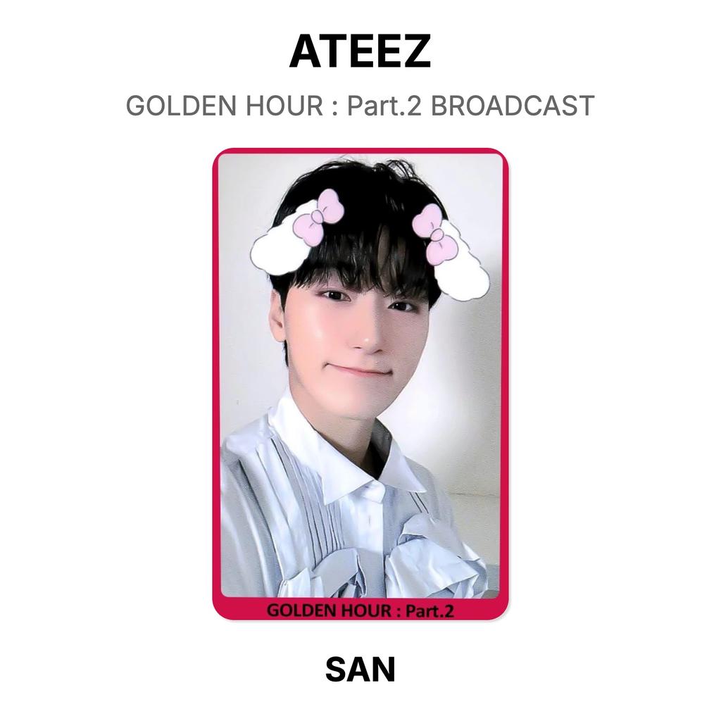 ATEEZ GOLDENE STUNDE : Teil 2 BROADCAST Offizielle Fotokarte