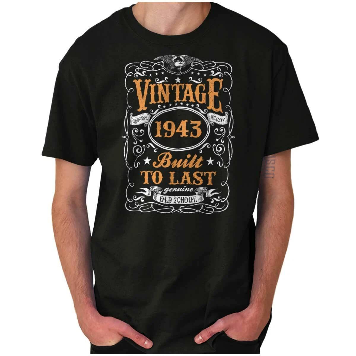Vintage Genuine 1940 Birthday Built To Last Womens or Mens Crewneck T Shirt Tee XXXXL
