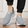 Men's Shoes  New Work Sports Leisure Net Shoes Breathable Thick Soles with a Slip-on Flying Knitting Socks Shoes